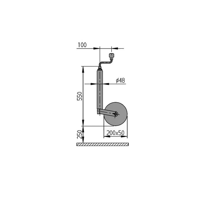 Roue Jockey AL KO Plus diamètre 48mm