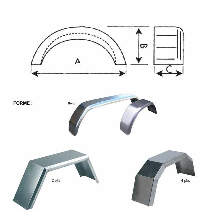 Garde Boue Alu 4 Plis 1400 X 350 X 200 Mm