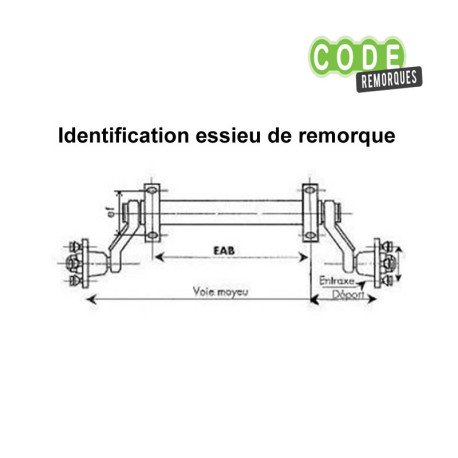 Essieu Remorque 450KG 4TR115