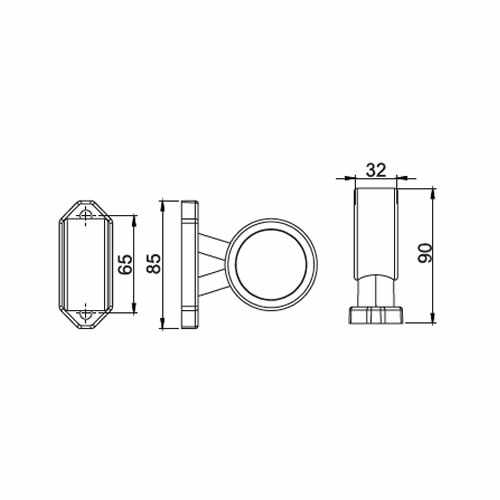 Feu de gabarit LED réversible D/G