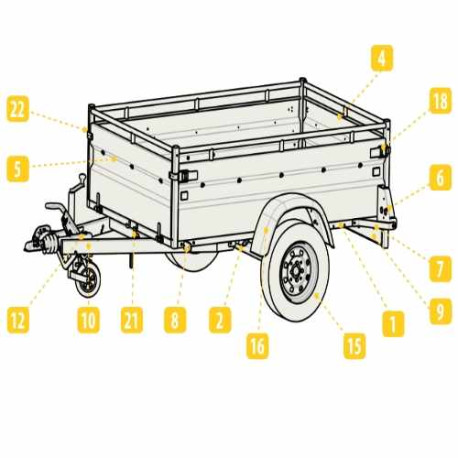 Porte arrière / Ridelle Lider Robust 39530 / 32530