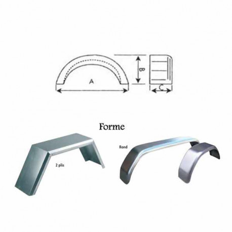 Garde boue plastique Sun-Way 495x200x140mm