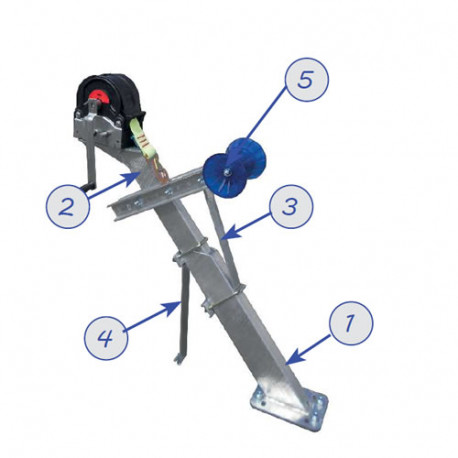 Support treuil réglable Sun-Way H. 500-750 mm