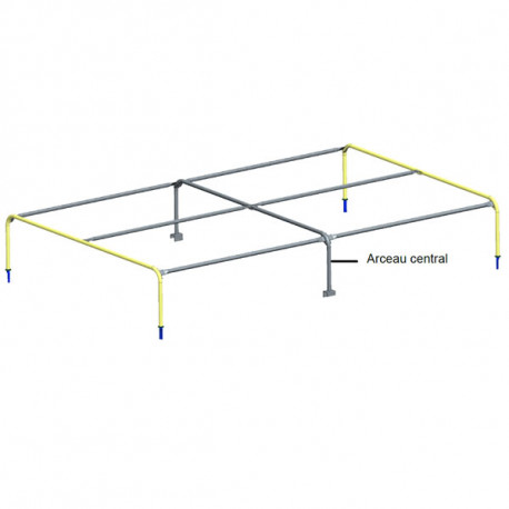 Arceau central seul bâche haute 30cm Erdé BH210 / BH230