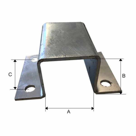 Oméga 60x60 pour tube 60x60 mm