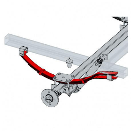 Lames de ressort AL-KO pour essieux droits solo ou tandem 750kg