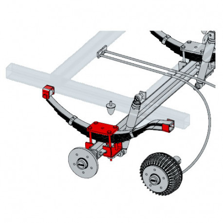 Pièces de montage pour lames de ressort AL-KO 1500kg