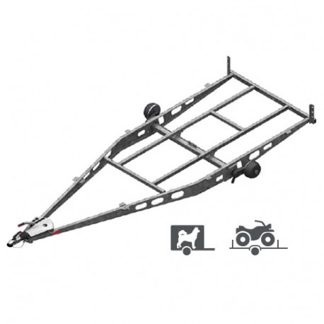 Châssis AL-KO solo 1500kg chargement bas avec armature freiné