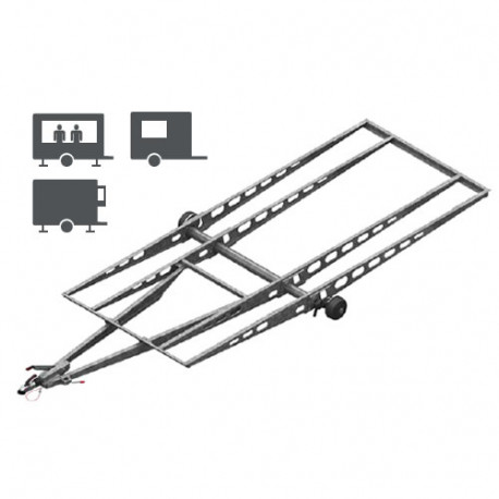 Châssis AL-KO solo 1800kg chargement bas avec armature freiné