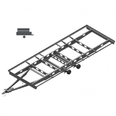 Châssis AL-KO tandem 3500kg freiné chargement haut avec armature